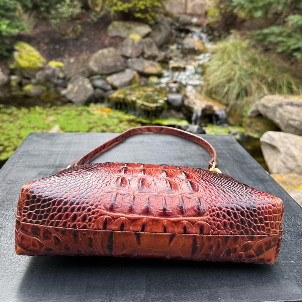 Brahmin Leather Melbourne Pecan Anytime Mini Handbag - Picture 8 of 15